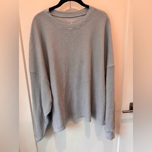 Abercrombie &‎ Fitch Gray Waffle Knit Top